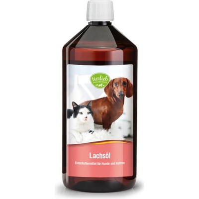 tierlieb Lososový olej pro psy a kočky 1000 ml