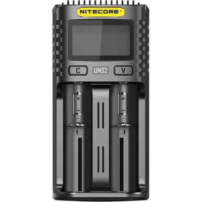 Nitecore Multifunkční USB nabíječka baterií UMS2 LCD 2 sloty