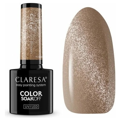 CLARESA Gelový lak Alchemy Cat Eye Light Brown 5 ml