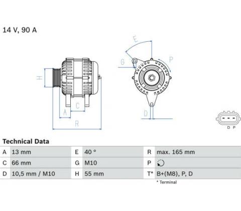 generátor BOSCH 0 986 082 430