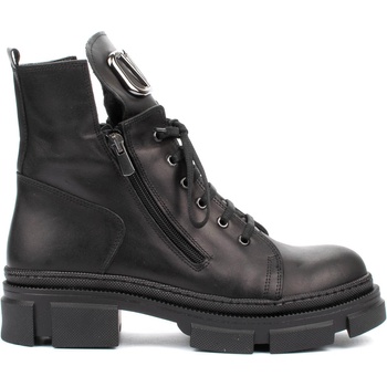 Image 1 of Черни дамски боти от естествена кожа с катарама