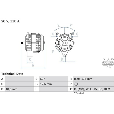 Generátor BOSCH 0 986 047 520 (0986047520)