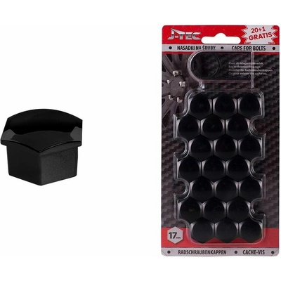 Sada krytek na šrouby kol 17 mm - černá – Zbozi.Blesk.cz