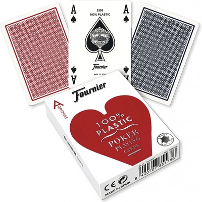 Fournier Jumbo 100% plastové, červené – Zboží Dáma