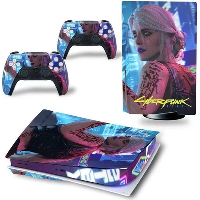 Polep na konzoli - Cyberpunk - Ciri PS5