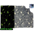 Mikro Trading Deka mikroflanel vesmír ve tmě svítící modrá