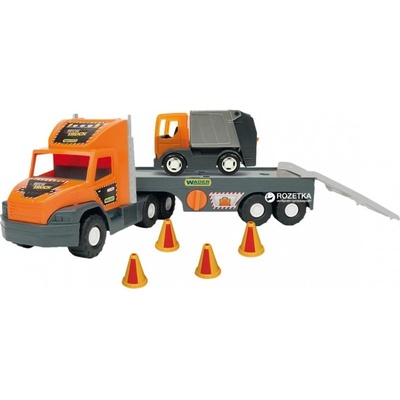 Wader Гигантски камион играчка с ремарке и малко камионче (36730)