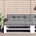 vidaXL Палетна възглавница, сива, 120x40x12 см, текстил (360624)