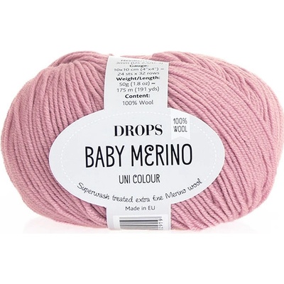 Příze DROPS Baby merino uni color 27- starorůžová