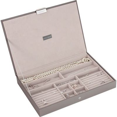 Stackers Ковчеже за бижута Stackers с капаче supersize сиво-бежово (73105)