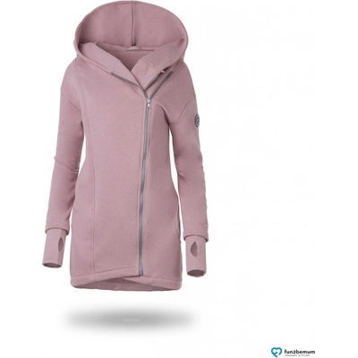 Tehotenský bavlnený kabát Kaya 4v1 na nosenie detí Dirty Pink