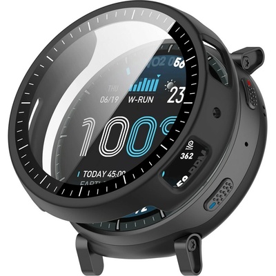 VSETKONAMOBIL 133770 PC FULL COVER Plastový kryt so sklom pre Amazfit Active Max čierny