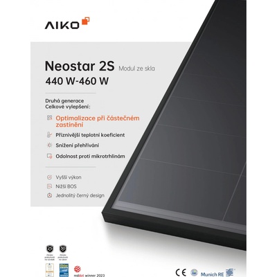 AIKO Fotovoltaický panel 450Wp A450-MAH54Mb celočerný – Hledejceny.cz