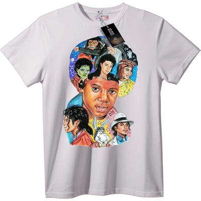 NOONEBRAND Тениска Колаж Филмови Икони - XL, White