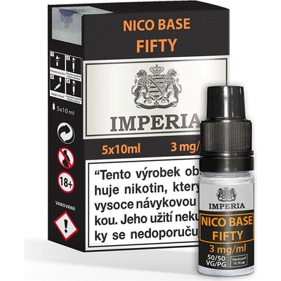 Nikotinová báze Imperia (50/50): 5x10ml / 3mg