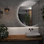 Daramio Полукръгло огледало с LED осветление E5 10x150 cm