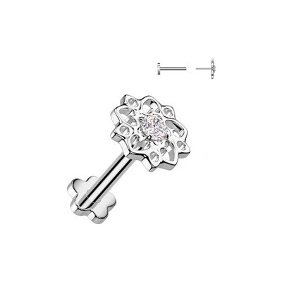 Šperky4U Piercing do brady PUSH IN labreta TITAN TIT1412-1208