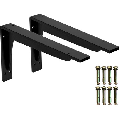 Onpira Čierny držiak police s podperou 14-59 cm [2ks] Rozmer: 240x145 mm