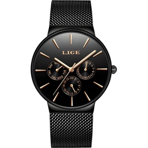 LIGE Часовник lige to-4050 - Черен kp4050 Часовници