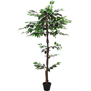 vidaXL Изкуствено фикус растение Зелено 85 x 18 x 160 см (42042067)