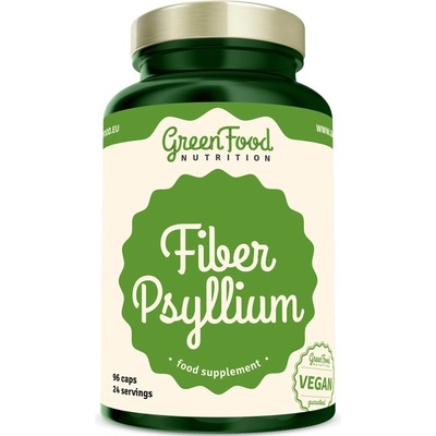 GreenFood Nutrition Fiber Psyllium 96 kapslí