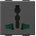 Vimar 09257. CM 2P+E13A SICURY multistandard outlet carbon Мултистандартен контакт 2M NEVE UP (09257.CM)