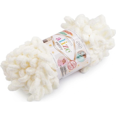 Pletací příze Alize Puffy 100 g Varianta: 6 (62) smetanová, Balení: 1 ks 48994/118529/227688
