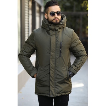 River Club Мъжко водонепромокаемо яке-парка с качулка dpa-170 - Каки #408264 (408264_Хаки)