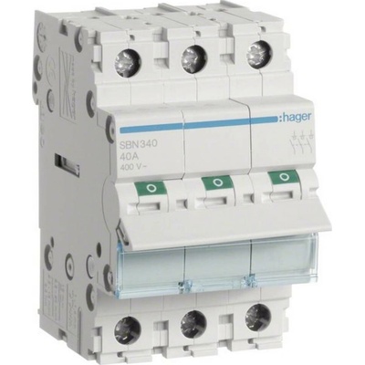 Hager 3-pólové 40 A 3 spínacie 400 V SBN340