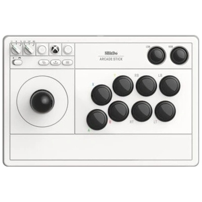 8BitDo Arcade Stick, Xbox Series X|S, Xbox One, PC, бял, безжичен контролер (RET00364)