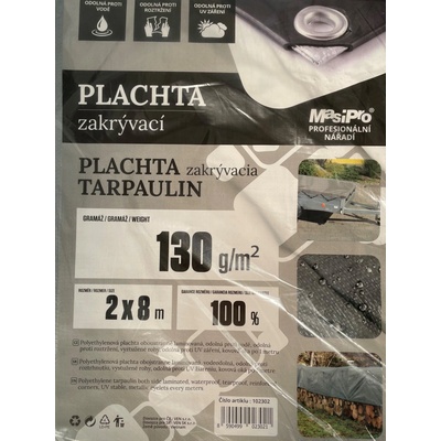 MasiPro 102302 Plachta 130g ŠEDÁ 2 x 8 m 102302