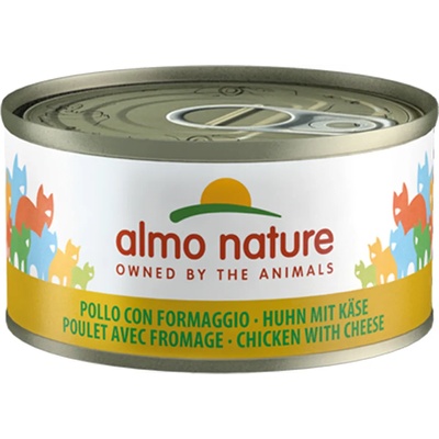Almo Nature Classic chicken & cheese tin 6x70 g