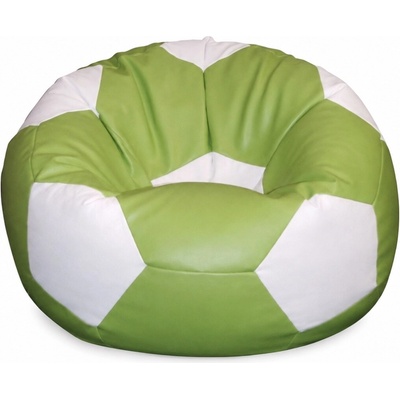 JAKS Sedací vak futbalová lopta bielo zelená