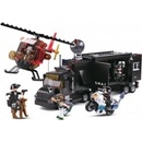 Sluban B0659 Policie SWAT mobilní základna a zloději ve vrtulníku