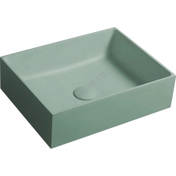 SAPHO - Умивалник за плот FORMIGO 47, 5x36, 5 cm бетон/зелен (SH0684)
