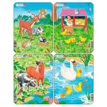 Larsen - Детски пъзел - Мини- Домашни животни - 10 части (M1)