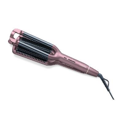 HT 65 Wave styler, 4 in 1: beach waves, natural waves, mermaid waves, water waves, Ceramic keratin coating, Individual temperature settings (160 - 210 °C), Digital display, Key lock, Automatic switch-off after 30 min (59423)