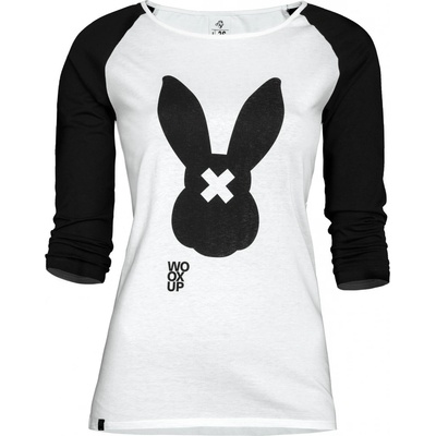 Woox dámske tričko WooXUP Rabbit Ladies' baseball 2014805_8596464001704 bielo čierna