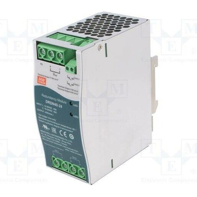 MEAN WELL DRDN40-24 Redundantní modul; na lištu DIN; 24VDC; 40A; 19÷29VDC; -40÷80°C