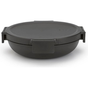 Brabantia Кутия за храна Brabantia Make&Take 1006299, 1 л, Непропусклива, Херметично затваряне, Без BPA, Тъмносив (1006299)
