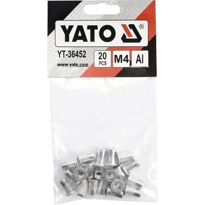Yato Nýtovací matice hliníková M4, 20ks YT-36452