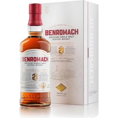 Benromach 21y 43% 0,7 l (kazeta)