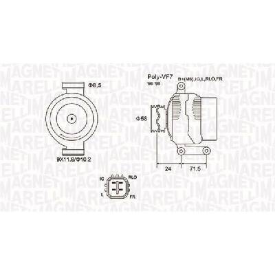 Alternátor MAGNETI MARELLI 063731965010