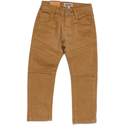 JOYCE Chlapecké bavlněné kalhoty se stahováním KAMEL