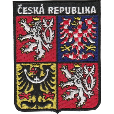 Nášivka státní znak České republiky 6x7,5 cm - barevná-černá
