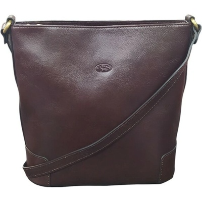 Katana kožená crossbody kabelka 82596-02 tmavě hnědá
