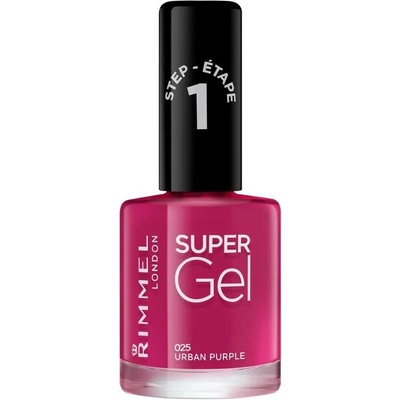 Rimmel London Gelový lak na nehty Super Gel Nail Polish 025 Urban Purple 12 ml