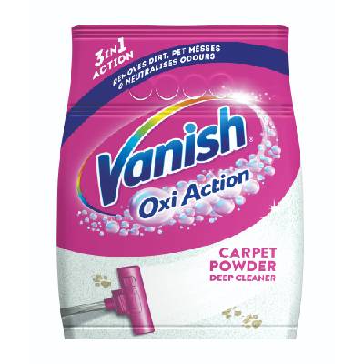 Vanish Shake & Clean prášok na čistenie kobercov 650 g