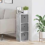 vidaXL Служебен шкаф с чекмедже Циментено сиво 25, 5 x 22 x 69, 5 см (8000551)