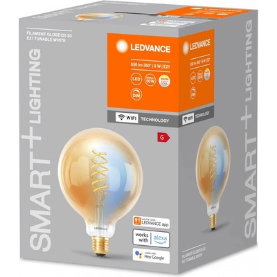 Ledvance SMART+ WiFi E27 8W LED G125 zlatá 822-850 4058075777972